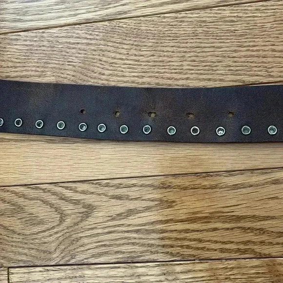 [M-Max42”]Vintage Stephen Collins  Brown Leather Studded Men Belt - Picture 7 of 7